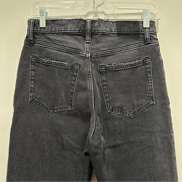 Abercrombie and Fitch The Dad High Rise Distressed Black Straight Leg Jeans 27 - Picture 9 of 16